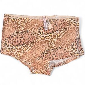 NWT (XXL) Victoria’s Secret Shortie Panty - Leopard Print Cotton Blend